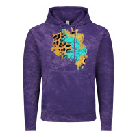 Cloud Purple glitter leopard turquoise patch Vintage Hoodie - AdoDesignShop