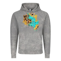 Cloud Rock glitter leopard turquoise patch Vintage Hoodie - AdoDesignShop