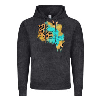 Vintage Black glitter leopard turquoise patch Vintage Hoodie - AdoDesignShop