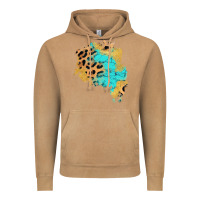 Vintage Camel glitter leopard turquoise patch Vintage Hoodie - AdoDesignShop