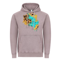 Vintage Zinc glitter leopard turquoise patch Vintage Hoodie - AdoDesignShop