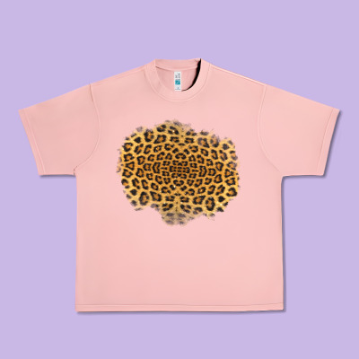 Leopard Patch Urban Heavy Tee Designed By Jasminsmagicworld