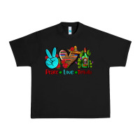 Black peace love tequila Urban Heavy Tee - AdoDesignShop