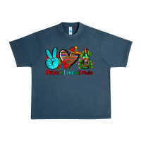 Midnight Navy peace love tequila Urban Heavy Tee - AdoDesignShop