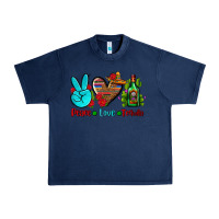 Navy peace love tequila Urban Heavy Tee - AdoDesignShop