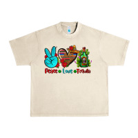 Sandshell peace love tequila Urban Heavy Tee - AdoDesignShop