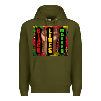 Army Green black lives matter juneteenth Premium Hoodie - TumblerDesignByShophia