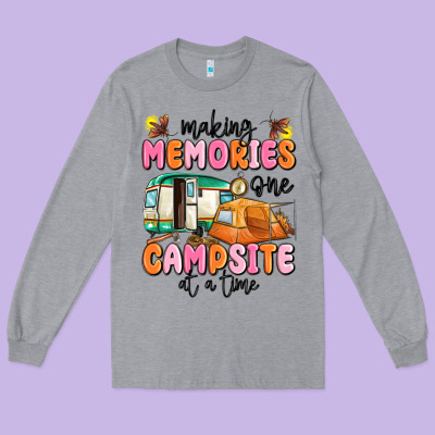 Making Memories One Campsite At A Time Long Sleeve Tee Designed By Maliassmallbusiness