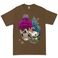 Cacao winter skeleton skull Premium Tee - FaDigitalArtStudio