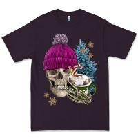 Plum winter skeleton skull Premium Tee - FaDigitalArtStudio