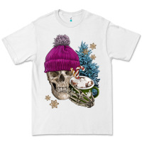 White winter skeleton skull Premium Tee - FaDigitalArtStudio