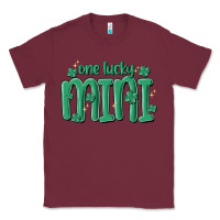 Burgundy one lucky mini Classic Tee - MaliasSmallBusiness