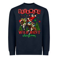 Navy dreaming of a wild west christmas cowboy santa Heavyweight Sweatshirt - MaliasSmallBusiness