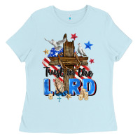 Baby Blue trust in the lord Ladies Tee - Zillion Design Studio