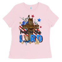 Bubblegum Pink trust in the lord Ladies Tee - Zillion Design Studio