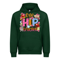 Forest Green Easter Day One hip Teacher Urban Hoodie - OliviaCreatesArt