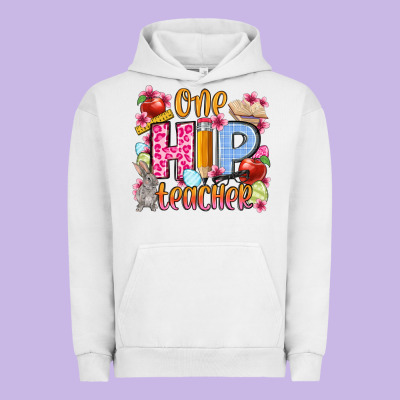 Easter Day One Hip Teacher Urban Hoodie Designed By Oliviacreatesart
