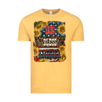 Vintage Mustard Western God Bless America Vintage Tee - LillyAllenDesigns