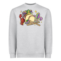Heather Grey mardi gras baseball Heavyweight Sweatshirt - MaliasSmallBusiness