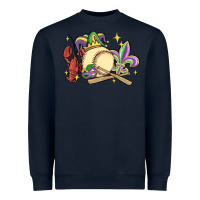 Navy mardi gras baseball Heavyweight Sweatshirt - MaliasSmallBusiness
