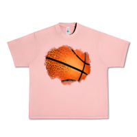 Salmon leopard basketball patch Urban Heavy Tee - Jasminsmagicworld