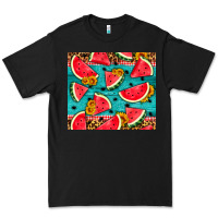 Black watermelon and sunflowers Premium Tee - HRA Design Shop