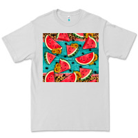 Dove Grey watermelon and sunflowers Premium Tee - HRA Design Shop