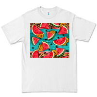 White watermelon and sunflowers Premium Tee - HRA Design Shop
