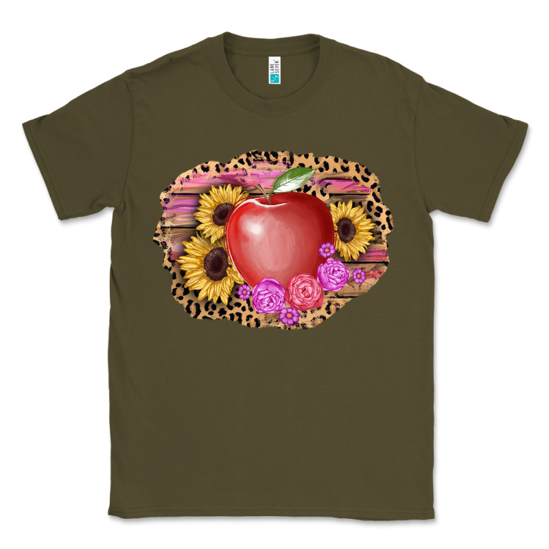 Apple Sunflower Back To School Background Classic Tee by AdoDesignShop | Teevron