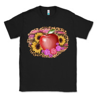 Black apple sunflower back to school background Classic Tee - AdoDesignShop