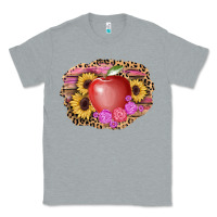 Heather Grey apple sunflower back to school background Classic Tee - AdoDesignShop