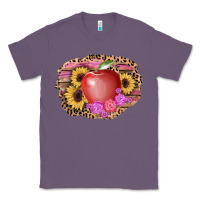 Lavender apple sunflower back to school background Classic Tee - AdoDesignShop