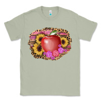 Matcha apple sunflower back to school background Classic Tee - AdoDesignShop