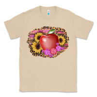 Mushroom apple sunflower back to school background Classic Tee - AdoDesignShop