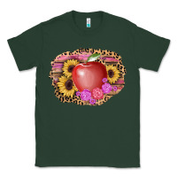 Sports Green apple sunflower back to school background Classic Tee - AdoDesignShop