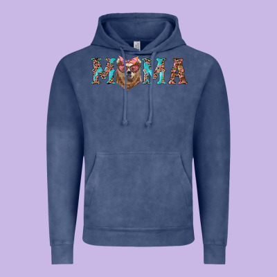 Mama With Bear Vintage Hoodie Designed By Artiststas