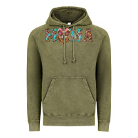Vintage Olive mama with bear Vintage Hoodie - Artiststas