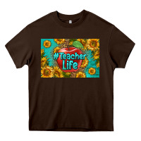 Chocolate Brown teacher life skinny metal can holder Heavy Core Tee - HRA Design Shop