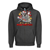 Charcoal Heather Merry Christmas Tortoise And Koala Zipper Hoodie - LillyAllenDesigns