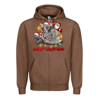Chestnut Merry Christmas Tortoise And Koala Zipper Hoodie - LillyAllenDesigns
