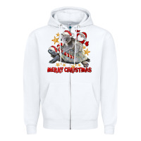 White Merry Christmas Tortoise And Koala Zipper Hoodie - LillyAllenDesigns