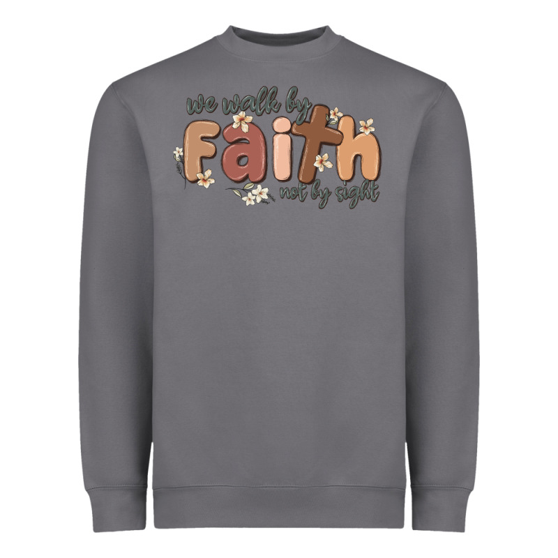 We Walk By Faith Not By Sight Heavyweight Sweatshirt by MaliasSmallBusiness | Teevron