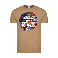Vintage Coffee Western Stars and Stripes Vintage Tee - LillyAllenDesigns