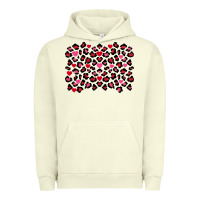 Pigment Pistachio Valentine's Day leopard and heart background Urban Hoodie - FaDigitalArtStudio