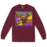 Burgundy highland cow mardi gras tumbler Long Sleeve Tee - JahusDesignShop