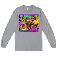 Heather Grey highland cow mardi gras tumbler Long Sleeve Tee - JahusDesignShop