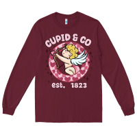 Burgundy cupid co Long Sleeve Tee - MaliasSmallBusiness