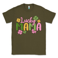 Army Green lucky mama Classic Tee - MaliasSmallBusiness