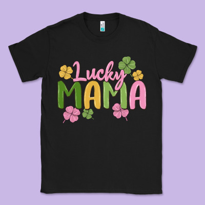 Lucky Mama Classic Tee Designed By Maliassmallbusiness