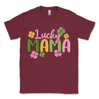 Burgundy lucky mama Classic Tee - MaliasSmallBusiness